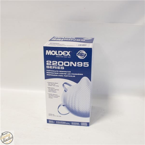 BRAND NEW BOX OF MOLDEX 2200N95 SERIES PARTICULATE