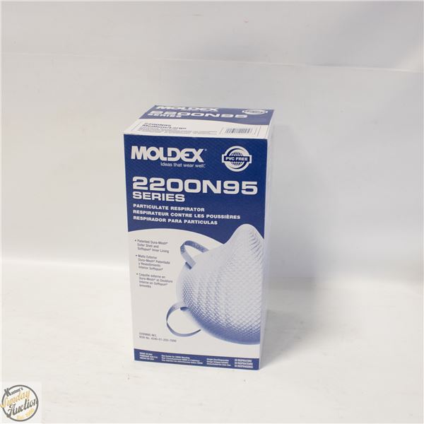 BRAND NEW BOX OF MOLDEX 2200N95 SERIES PARTICULATE