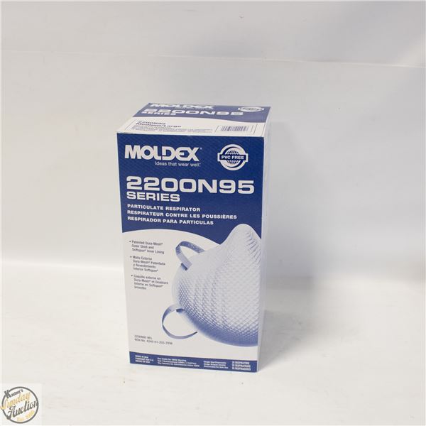 BRAND NEW BOX OF MOLDEX 2200N95 SERIES PARTICULATE