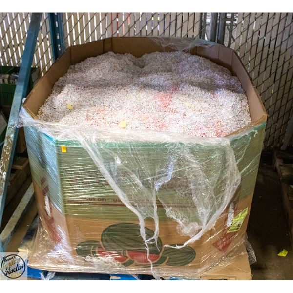PALLET OF SHREDDED PACKING PAPER