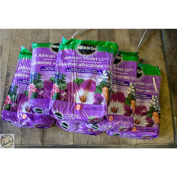 6 BAGS OF 8.8L MIRACLE GROW TROPICAL / AFRICAN