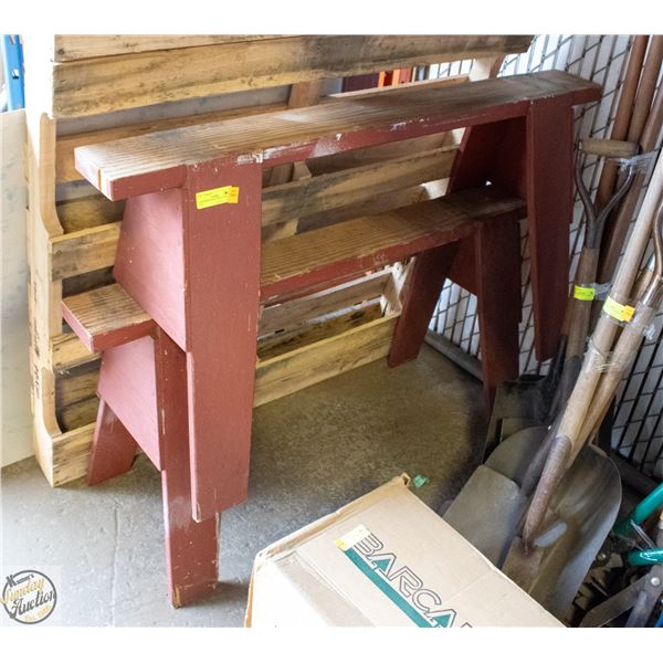 SAWHORSE WOOD TABLE LEGS- 25" X 48"