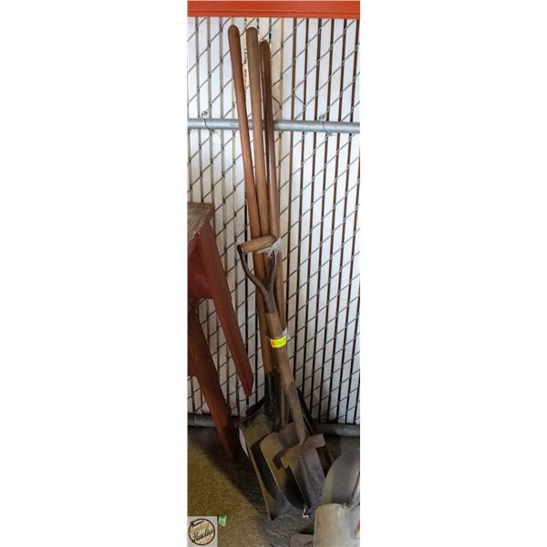 ANTIQUE YARD TOOLS ASSORTED