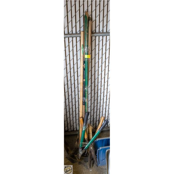 YARD TOOLS/SHOVELS/TRIMMERS ASST. LOT