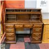 Image 1 : ESTATE VINTAGE ROLL TOP DESK SOLID WOOD