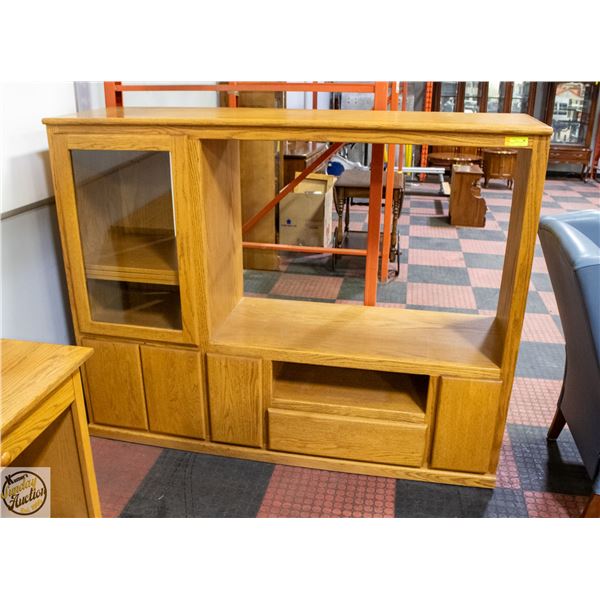 SOLID WOOD ENTERTAINMENT STORAGE UNIT
