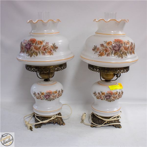 ESTATE PAIR OF "GONE WITH THE WIND" LAMPS