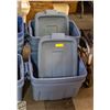 Image 1 : RUBBERMAID STORAGE TOTES WITH LIDS 5PC LOT