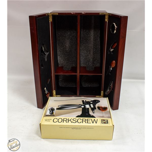 CORKSCREW LEVER PULL + BOTTLE