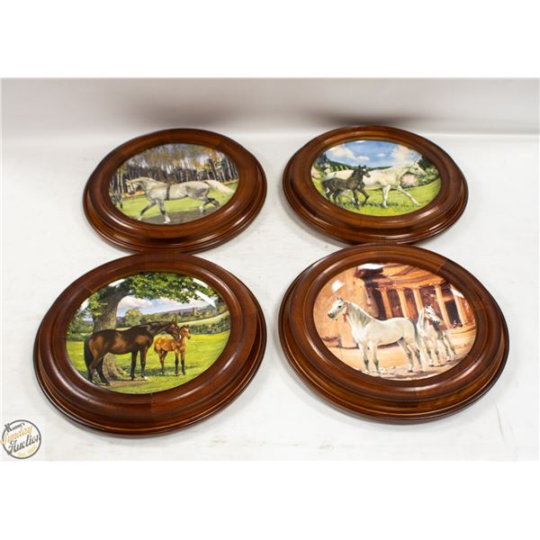 SET OF ROUND FRAMED COLLECTOR PLATES