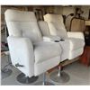 Image 1 : La-Z-Boy Reclining Loveseat with Centre Console and Two Cupholders, Mechanical Recliners