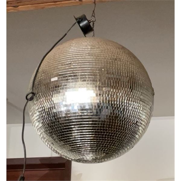 Mirror Ball with Approx 2' Diameter and Hanging Electrical Cord