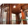 Image 10 : Wood and Glass China Cabinet With Display Shelves and Storage, 70 x 77.5 x 20.5 Inches