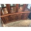 Image 3 : Wood and Glass China Cabinet With Display Shelves and Storage, 70 x 77.5 x 20.5 Inches