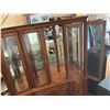 Image 6 : Wood and Glass China Cabinet With Display Shelves and Storage, 70 x 77.5 x 20.5 Inches