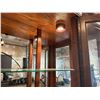 Image 9 : Wood and Glass China Cabinet With Display Shelves and Storage, 70 x 77.5 x 20.5 Inches