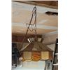 Image 6 : Tiffany Style Hanging Lamp with Stained Glass Shade in Amber and Cream Tones