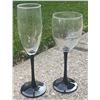 Image 6 : Clear and Purple Glasses With Matching Purple Handled Decanter