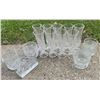 Image 1 : Crystal Glass Barware Including Tumblers, Dessert Bowls, Glasses, and Serving Pieces