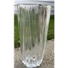 Image 2 : 2 Crystal Vases, Green Glass Jug, Metal Basket, and Plate