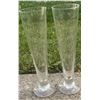 Image 4 : 2 Crystal Vases, Green Glass Jug, Metal Basket, and Plate