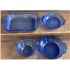 Image 4 : 7 Anchor Hocking Cobalt Blue Ovenware: Vases, Bowls, Casserole, Baking Dish