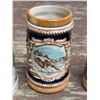 Image 3 : Four Swiss and German Beer Steins and Decorative Turtle Trinket Box