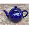 Image 4 : Blue and Black Ceramic Teapot and Creamer Set, 5 Pieces