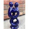 Image 2 : Group Lot: Blue Family Sculpture, Pool Trophy, Bear Figurine, Pair Warrior Plaques