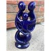 Image 3 : Group Lot: Blue Family Sculpture, Pool Trophy, Bear Figurine, Pair Warrior Plaques