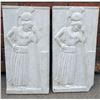 Image 8 : Group Lot: Blue Family Sculpture, Pool Trophy, Bear Figurine, Pair Warrior Plaques