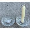 Image 6 : Candle Holders and Candles Lot, Various Glass, Metal, and Ceramic Pieces