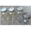 Image 2 : Group Lot: Greek Plates, Gibson Plaque, Vintage Mason Jars, Pottery Box, Lamp, Vase