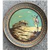 Image 3 : Group Lot: Greek Plates, Gibson Plaque, Vintage Mason Jars, Pottery Box, Lamp, Vase