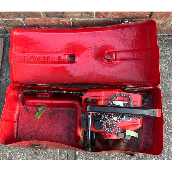Homelite XL-2 Chainsaw with Red Carrying Case and Extra Chain