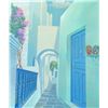 Image 2 : Oil Painting by J Zarkadas, Mediterranean Alleyway Scene, 45 x 54 Inches, Unframed