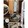 Image 13 : Hand Tools, Heavy Duty Extension Cords, Bench Grinder, Two Metal Boxes, Four-Tier Shelf