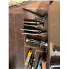 Image 18 : Hand Tools, Heavy Duty Extension Cords, Bench Grinder, Two Metal Boxes, Four-Tier Shelf