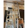 Image 1 : Four Ladders, Odd Size Drywall, Angle Iron Pieces and 2"x4"x8' Boards