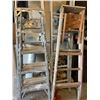 Image 2 : Four Ladders, Odd Size Drywall, Angle Iron Pieces and 2"x4"x8' Boards