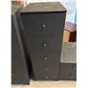 Image 3 : Black 3-Piece Bedroom Storage Set - 6-Drawer Chest, 5-Drawer Tall Chest and 2-Drawer Nightstand