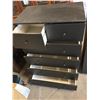 Image 6 : Black 3-Piece Bedroom Storage Set - 6-Drawer Chest, 5-Drawer Tall Chest and 2-Drawer Nightstand