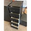 Image 7 : Black 3-Piece Bedroom Storage Set - 6-Drawer Chest, 5-Drawer Tall Chest and 2-Drawer Nightstand