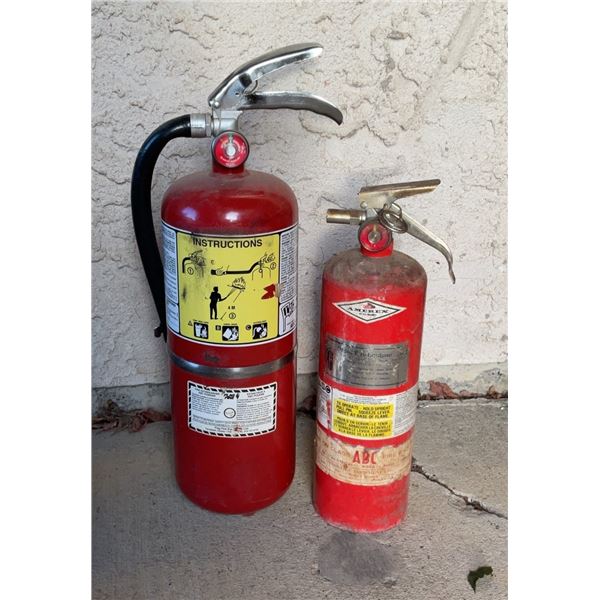 Amerex and Flag ABC Dry Chemical Fire Extinguishers, Two Old Units