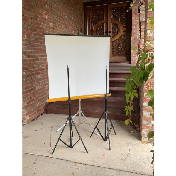 Knox Panorama Projection Screen with EMART and Unbranded Tripods