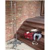 Image 2 : Two IV Stands, Sunbeam Electric Blanket, Heating Pad, Conair Heated Neck Warmer Assortment