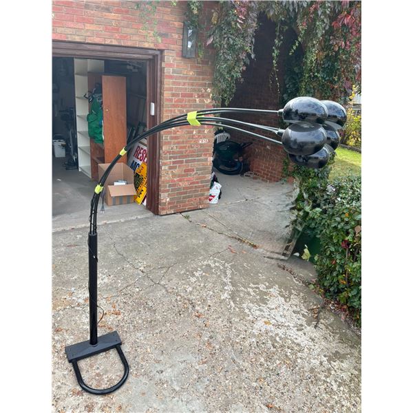Hamilton & Spill 5-Arm Arc Floor Lamp - Black with 5 Dome Shades, 92" High, Tested and Working