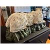 Image 6 : Vintage Mexican Chalkware Snow Leopard Statue - Large 24" Hand-Painted Prowling Cat, Marked Mexico