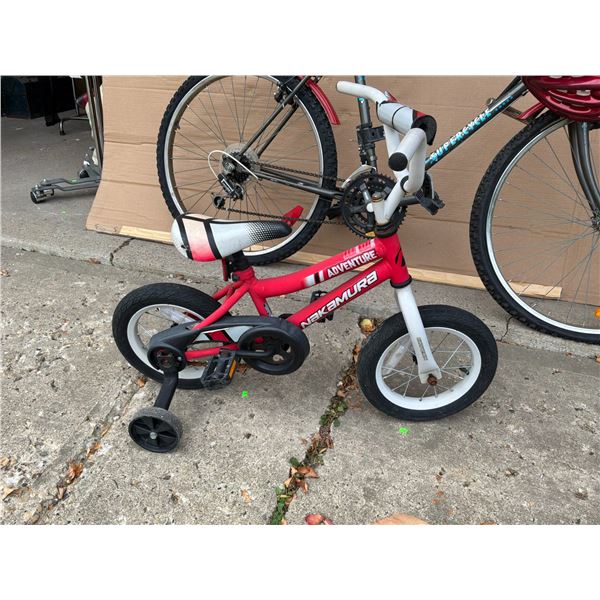 Supercycle Mountain Bike and Nakamura Adventure Kids Bike With Training Wheels