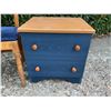 Image 3 : Small Furniture Lot: Two Chairs, Wooden Table, End Table with Drawers, and Table Lamp